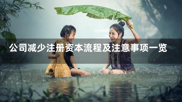 公司减少注册资本流程及注意事项一览