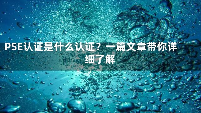 PSE认证是什么认证？一篇文章带你详细了解