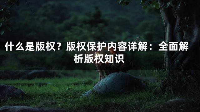 什么是版权？版权保护内容详解：全面解析版权知识