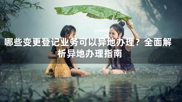 哪些变更登记业务可以异地办理？全面解析异地办理指南
