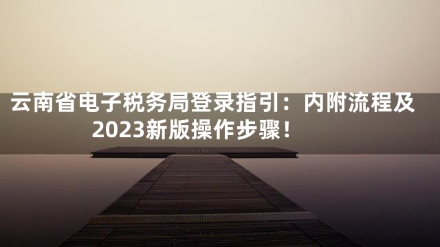 云南省电子税务局登录指引：内附流程及2023新版操作步骤！