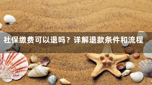 社保缴费可以退吗？详解退款条件和流程