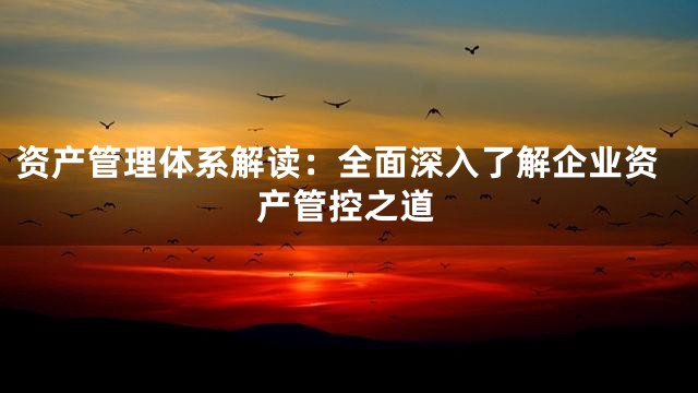 资产管理体系解读：全面深入了解企业资产管控之道