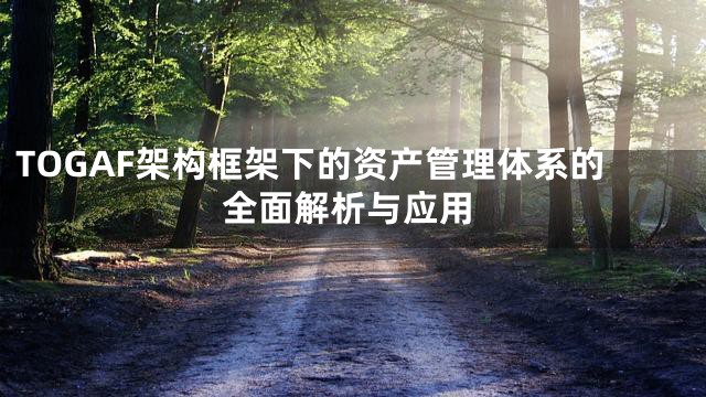 TOGAF架构框架下的资产管理体系的全面解析与应用