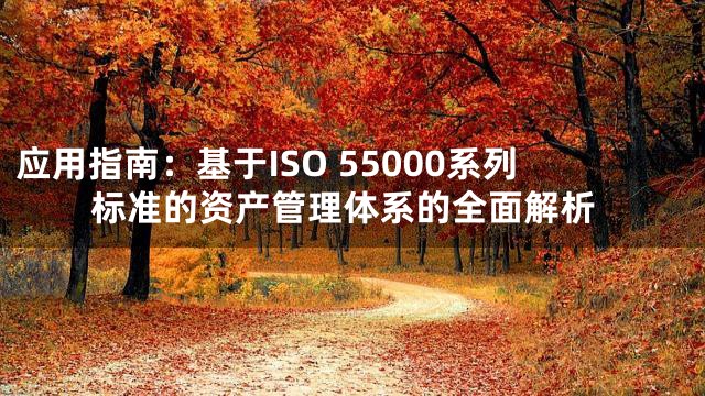 应用指南：基于ISO 55000系列标准的资产管理体系的全面解析