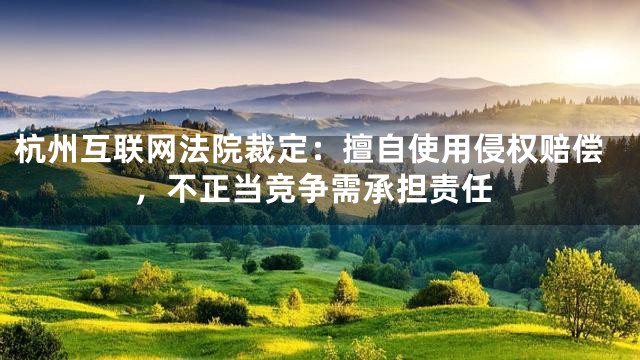 杭州互联网法院裁定：擅自使用侵权赔偿，不正当竞争需承担责任