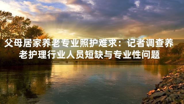 父母居家养老专业照护难求：记者调查养老护理行业人员短缺与专业性问题