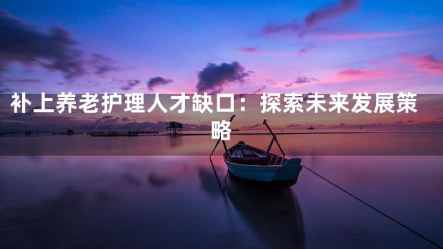 补上养老护理人才缺口：探索未来发展策略