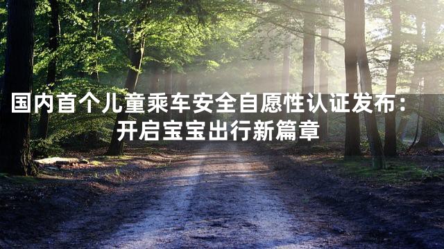 国内首个儿童乘车安全自愿性认证发布：开启宝宝出行新篇章
