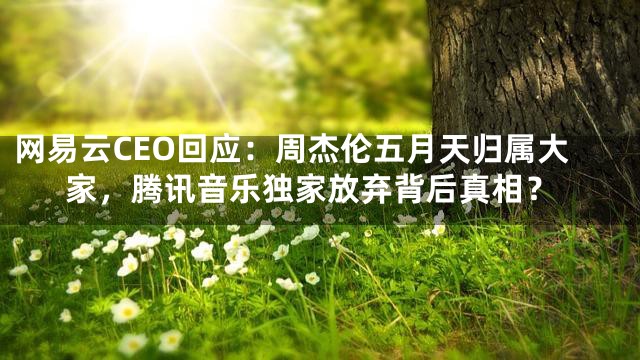 网易云CEO回应：周杰伦五月天归属大家，腾讯音乐独家放弃背后真相？