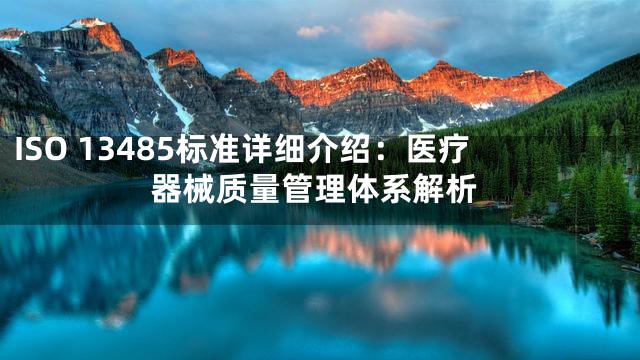 ISO 13485标准详细介绍：医疗器械质量管理体系解析