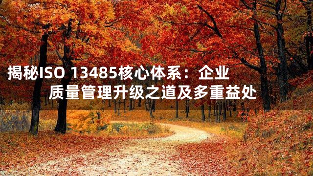 揭秘ISO 13485核心体系：企业质量管理升级之道及多重益处