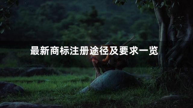 最新商标注册途径及要求一览