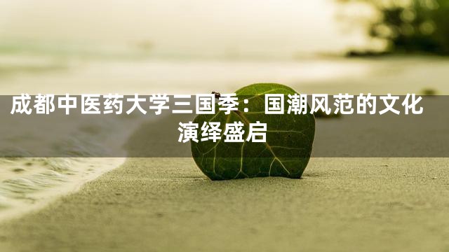 成都中医药大学三国季：国潮风范的文化演绎盛启