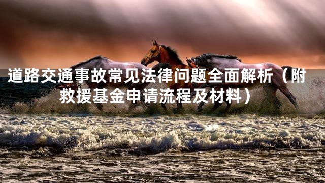 道路交通事故常见法律问题全面解析（附救援基金申请流程及材料）