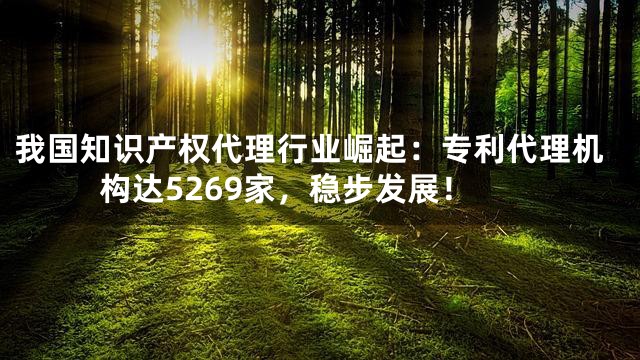 我国知识产权代理行业崛起：专利代理机构达5269家，稳步发展！