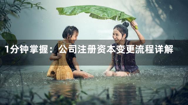 1分钟掌握：公司注册资本变更流程详解