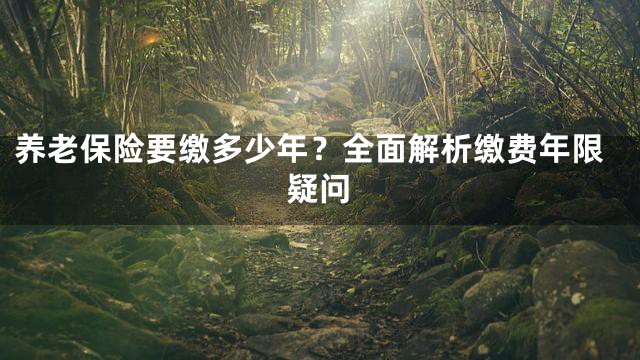 养老保险要缴多少年？全面解析缴费年限疑问