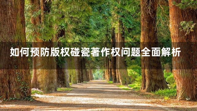 如何预防版权碰瓷著作权问题全面解析