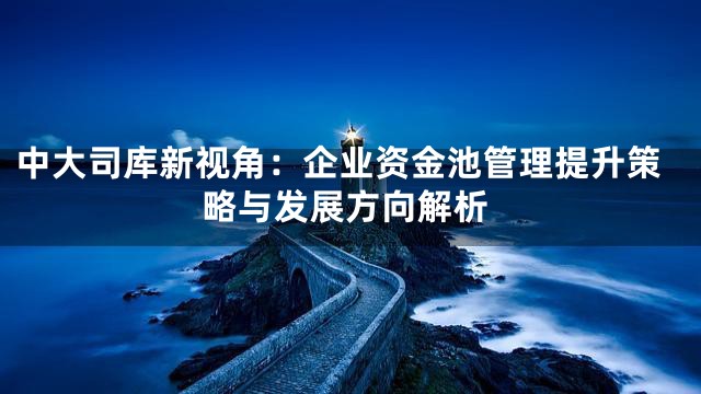 中大司库新视角：企业资金池管理提升策略与发展方向解析