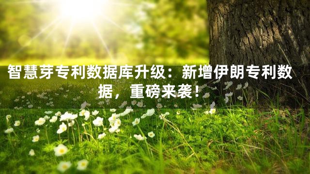 智慧芽专利数据库升级：新增伊朗专利数据，重磅来袭！