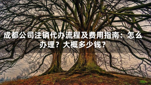 成都公司注销代办流程及费用指南：怎么办理？大概多少钱？