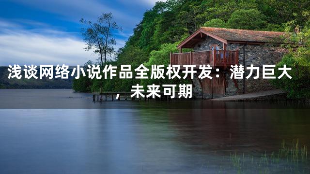 浅谈网络小说作品全版权开发：潜力巨大，未来可期