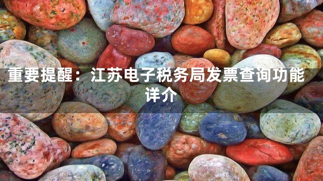 重要提醒：江苏电子税务局发票查询功能详介