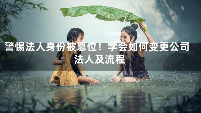 警惕法人身份被篡位！学会如何变更公司法人及流程