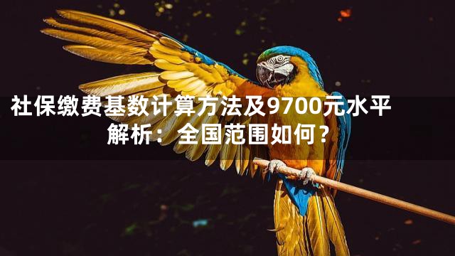 社保缴费基数计算方法及9700元水平解析：全国范围如何？