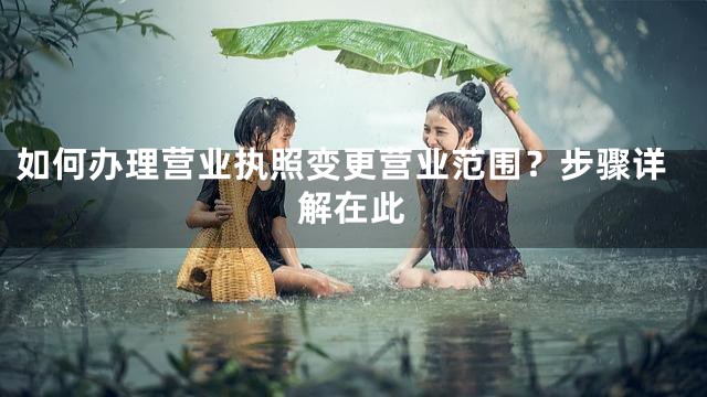 如何办理营业执照变更营业范围？步骤详解在此