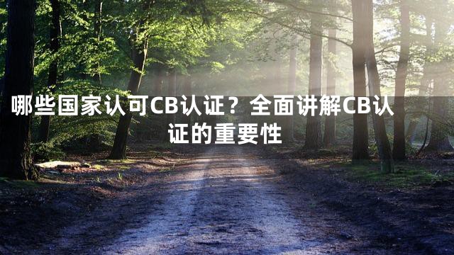 哪些国家认可CB认证？全面讲解CB认证的重要性