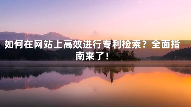 如何在网站上高效进行专利检索？全面指南来了！