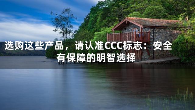 选购这些产品，请认准CCC标志：安全有保障的明智选择