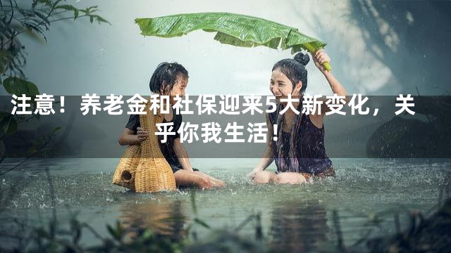 注意！养老金和社保迎来5大新变化，关乎你我生活！