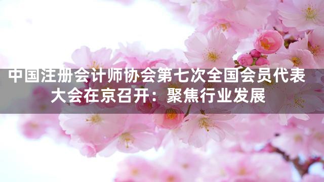 中国注册会计师协会第七次全国会员代表大会在京召开：聚焦行业发展