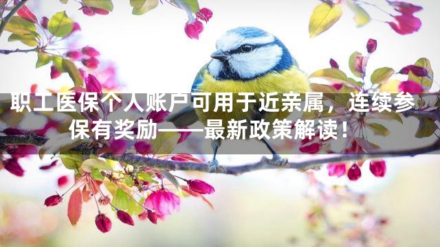 职工医保个人账户可用于近亲属，连续参保有奖励——最新政策解读！