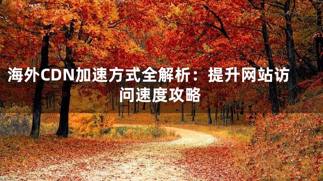 海外CDN加速方式全解析：提升网站访问速度攻略