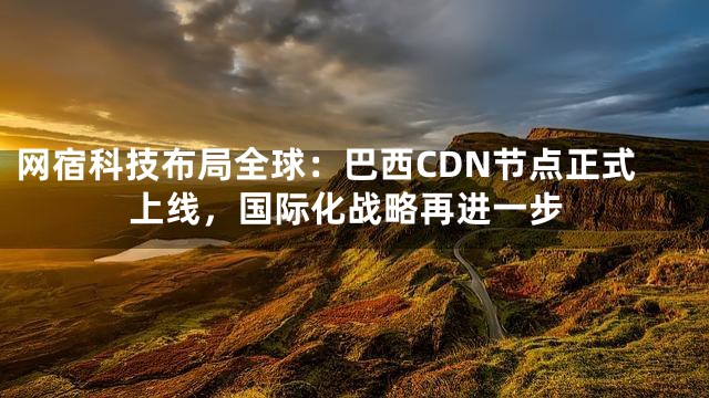 网宿科技布局全球：巴西CDN节点正式上线，国际化战略再进一步