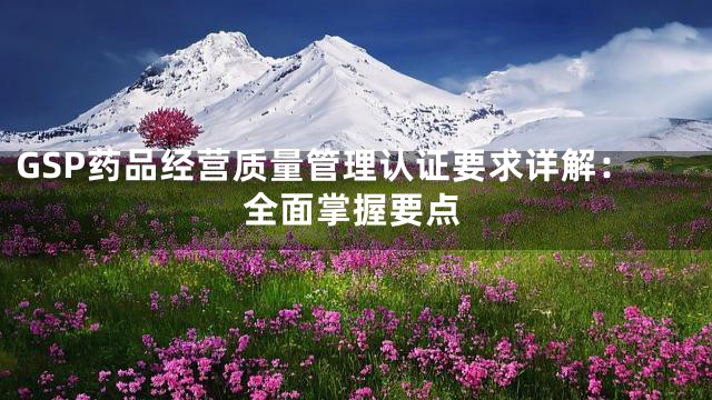 GSP药品经营质量管理认证要求详解：全面掌握要点