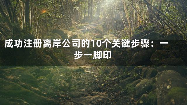成功注册离岸公司的10个关键步骤：一步一脚印