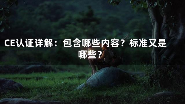 CE认证详解：包含哪些内容？标准又是哪些？