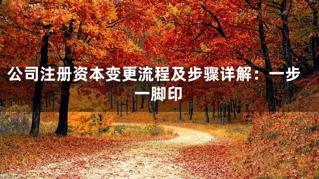 公司注册资本变更流程及步骤详解：一步一脚印