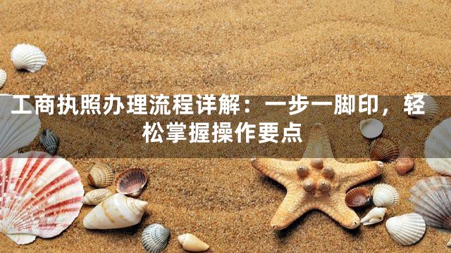 工商执照办理流程详解：一步一脚印，轻松掌握操作要点