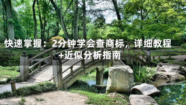 快速掌握：2分钟学会查商标，详细教程+近似分析指南