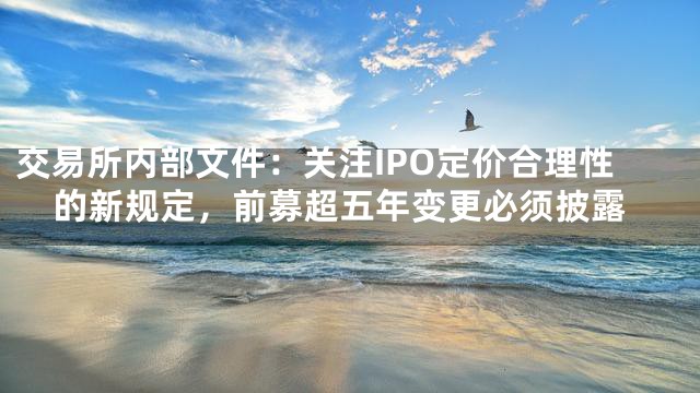 交易所内部文件：关注IPO定价合理性的新规定，前募超五年变更必须披露