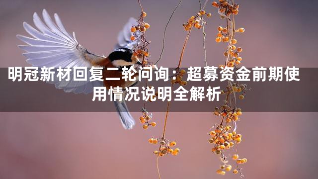 明冠新材回复二轮问询：超募资金前期使用情况说明全解析