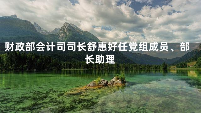 财政部会计司司长舒惠好任党组成员、部长助理