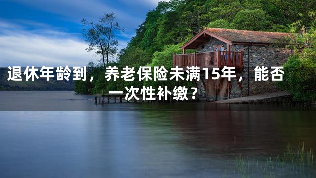 退休年龄到，养老保险未满15年，能否一次性补缴？