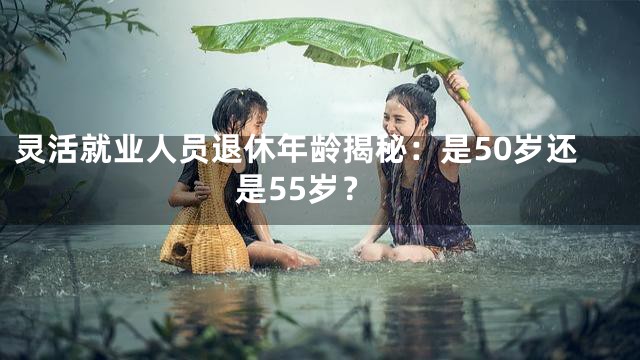 灵活就业人员退休年龄揭秘：是50岁还是55岁？